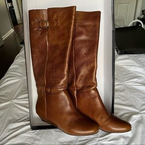 Steve Madden Intyce Cognac Leather Boots